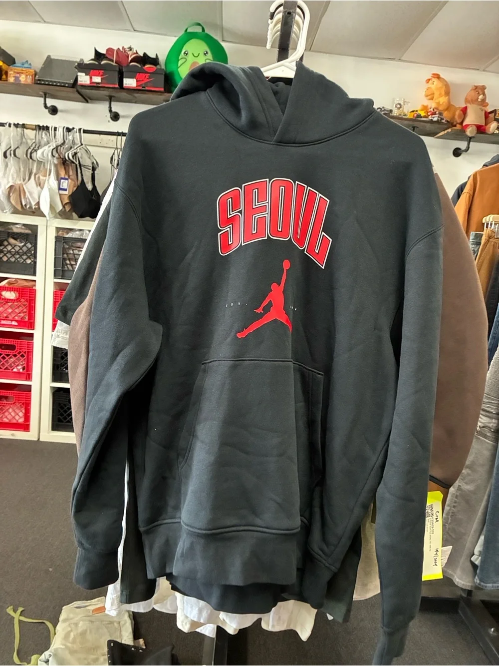 Nike Air Jordan Fleece Hoodi Hq0428-010 Bnwt Only Korea Seoul Edtition Xl SZ Med